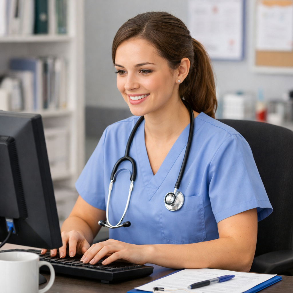 nurse at computer-1 nurse at computer-1